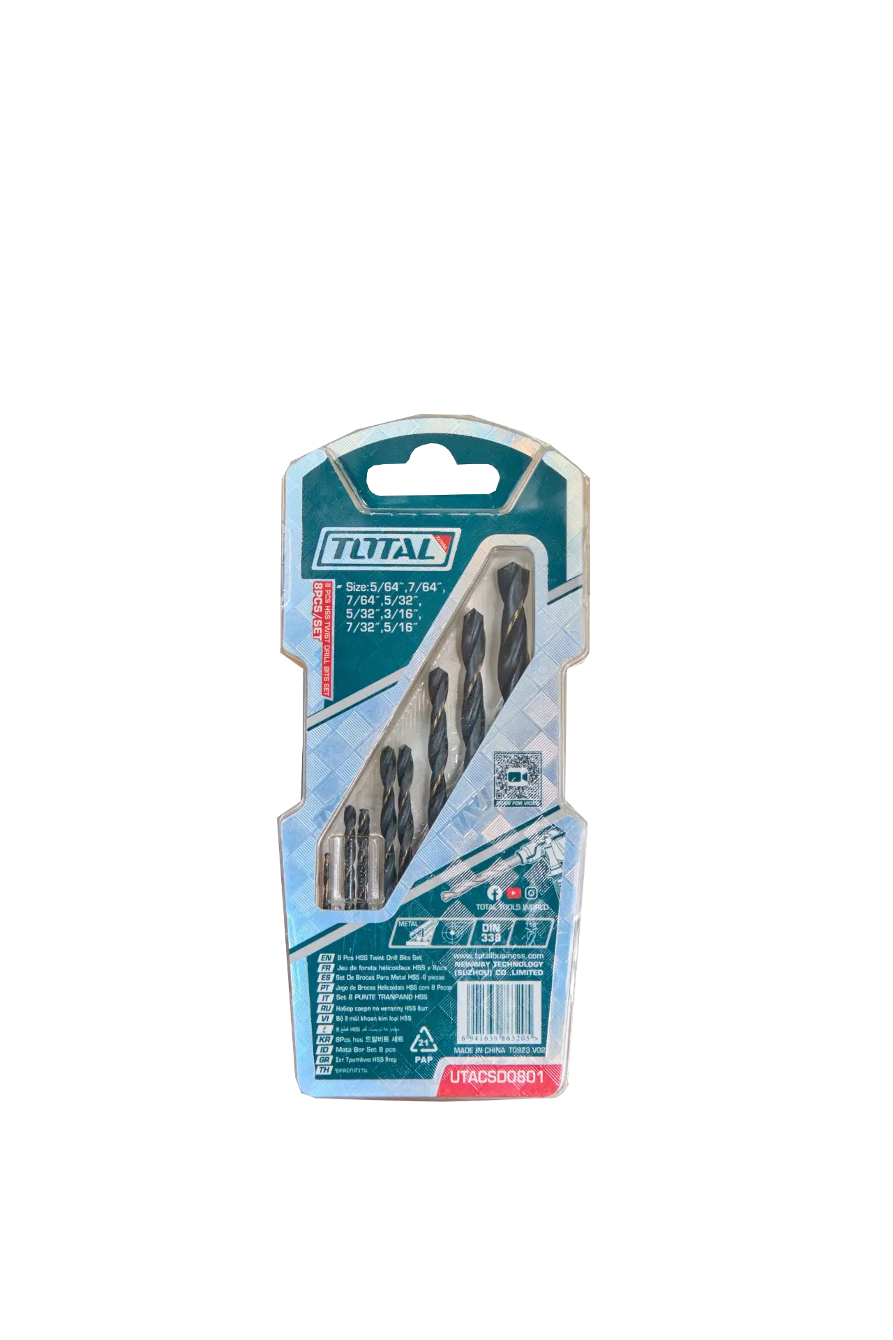 Juego de Brocas HSS para Metal 8 Piezas